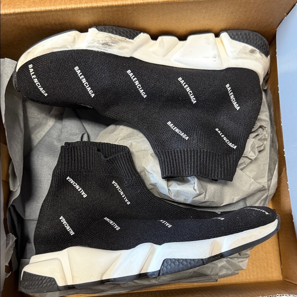 Balenciaga Monochrome Knit Sneakers